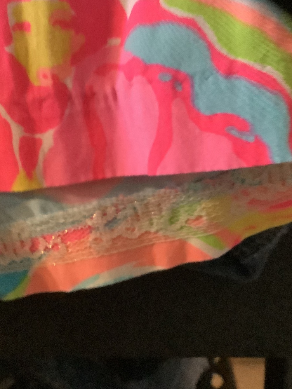 Lilly Pulitzer Multicolor Tropical Print Shorts, side zip, unlined - Picture 5 of 12